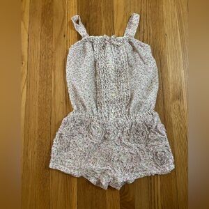 Baby Girl Clothes Biscotti Floral Romper Outfit Size 4